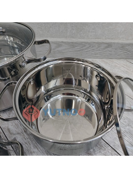 Набор кастрюль из 8 предметов Rainstahl RS-1855-08-9